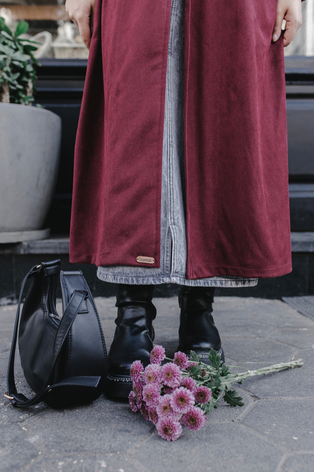 Simple Coat (Burgundy)