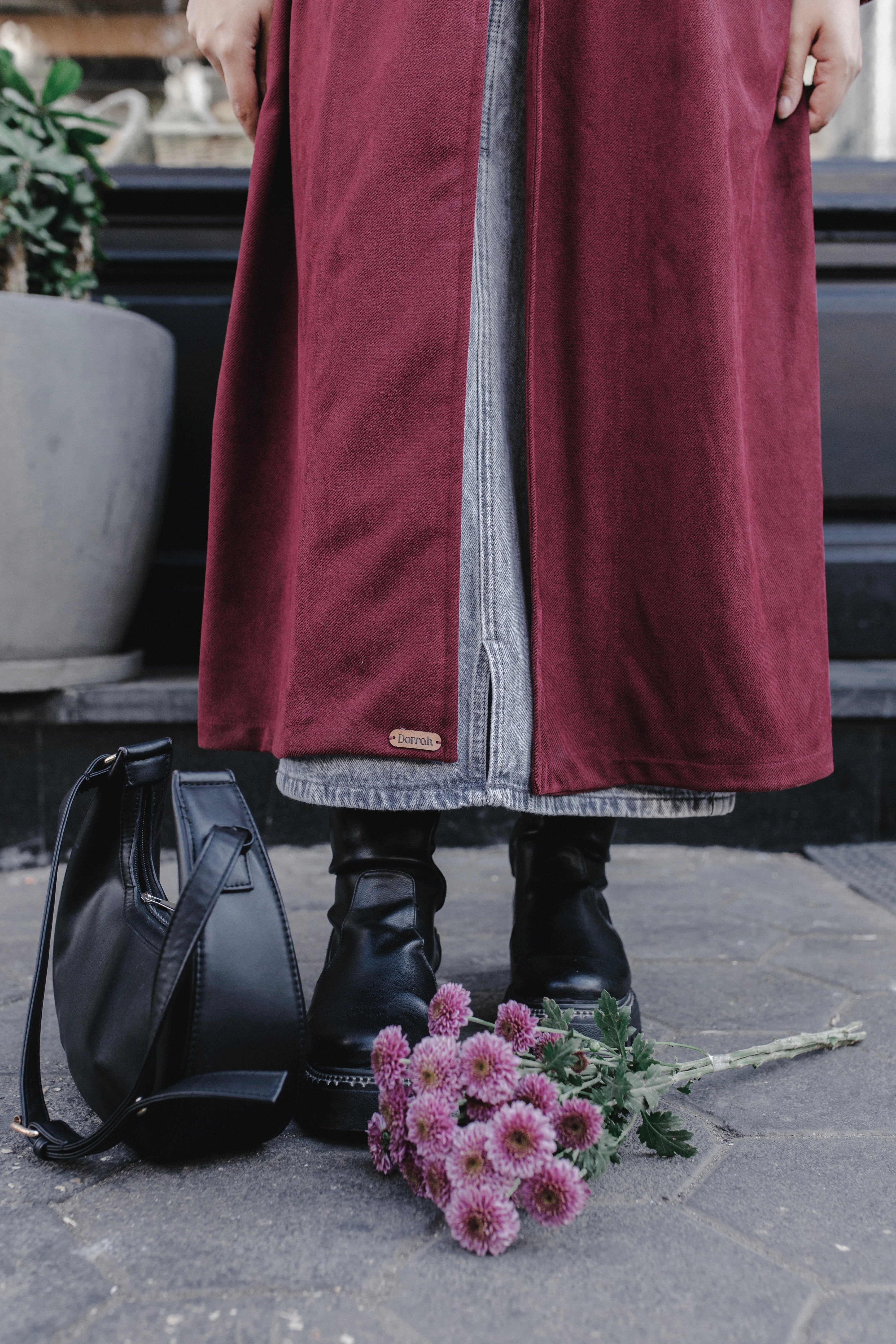 Simple Coat (Burgundy)