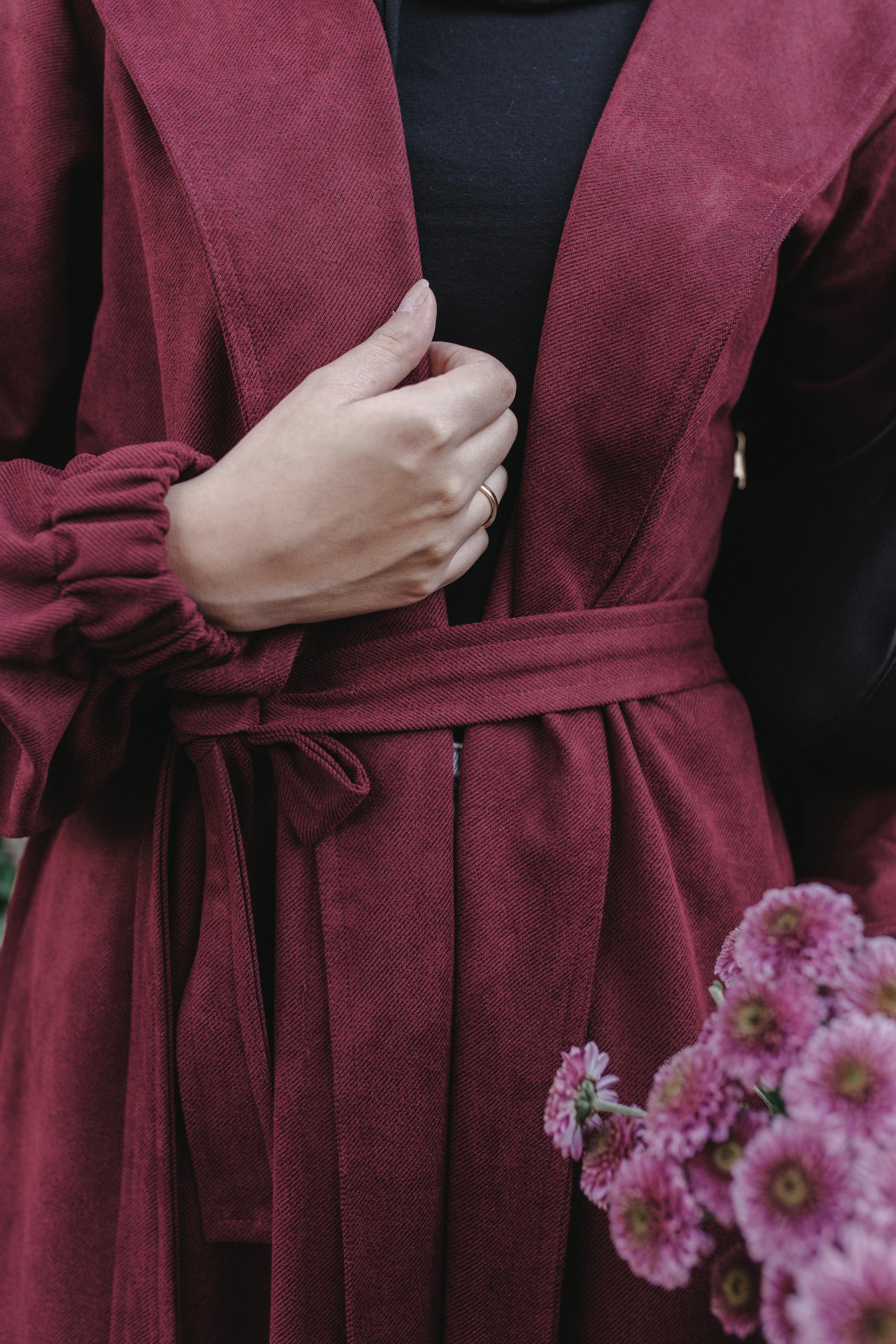 Simple Coat (Burgundy)