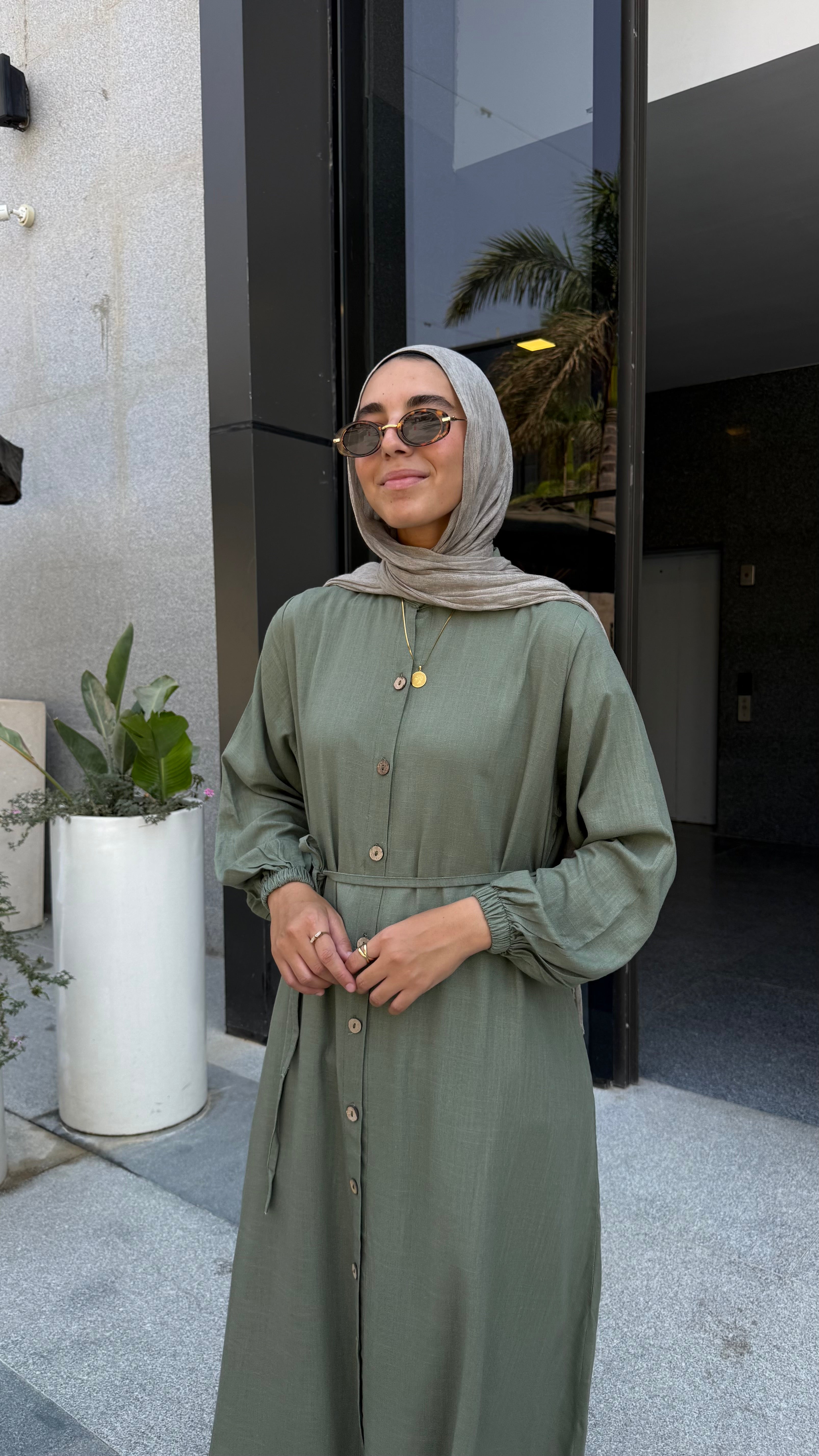 Shirt Dress (Olive)